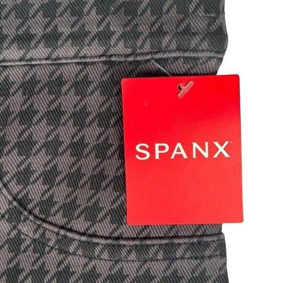 Spanx Women's Gray Houndstooth Jean-ish Ankle Leggings size Small - Picture 10 of 12